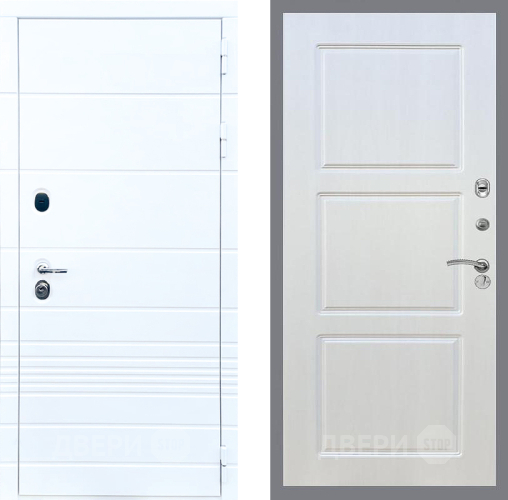 Входная металлическая Дверь Стоп ТРЕНДО ФЛ-3 Лиственница беж в Истра