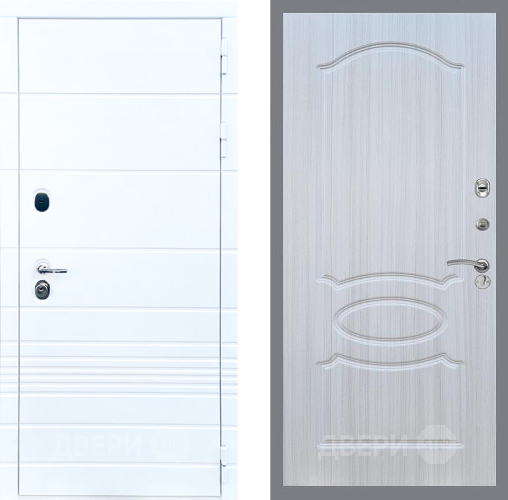 Входная металлическая Дверь Стоп ТРЕНДО ФЛ-128 Сандал белый в Истра
