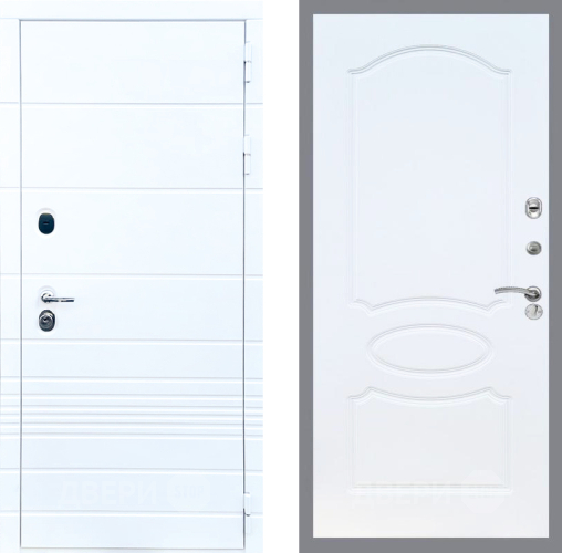 Входная металлическая Дверь Стоп ТРЕНДО ФЛ-128 Белый ясень в Истра