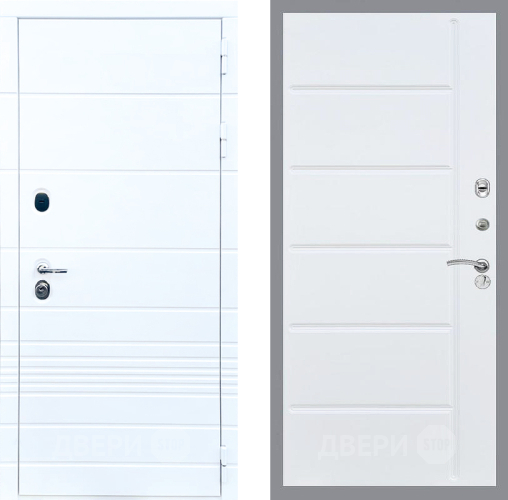 Входная металлическая Дверь Стоп ТРЕНДО ФЛ-102 Белый ясень в Истра