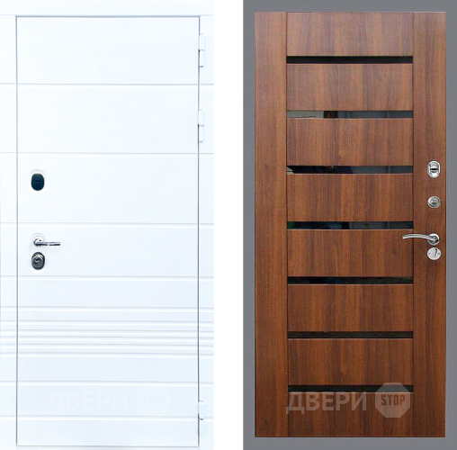 Входная металлическая Дверь Стоп ТРЕНДО СБ-14 Орех бренди в Истра
