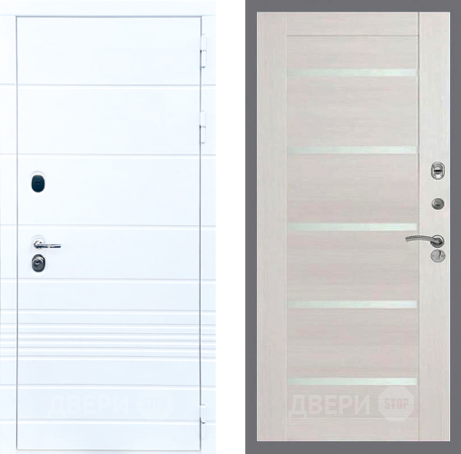 Входная металлическая Дверь Стоп ТРЕНДО СБ-14 Лиственница беж в Истра