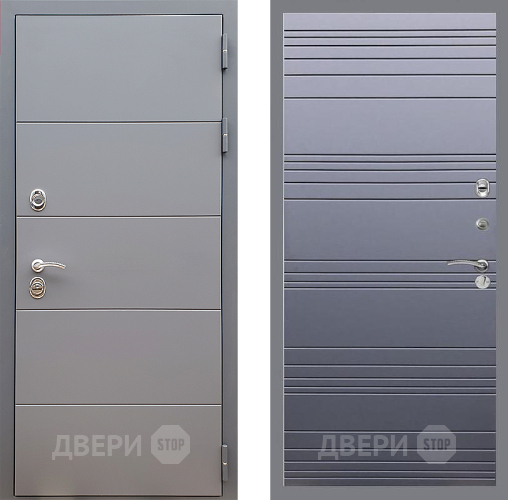 Входная металлическая Дверь Стоп АРТ ГРАФИТ Лайн Силк титан в Истра