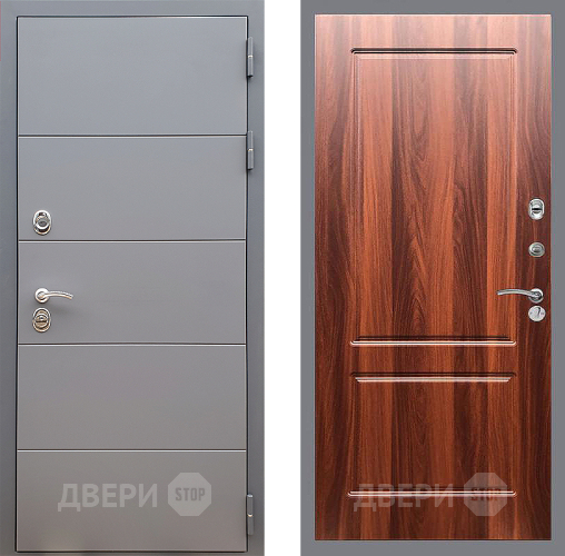 Входная металлическая Дверь Стоп АРТ ГРАФИТ ФЛ-117 Итальянский орех в Истра