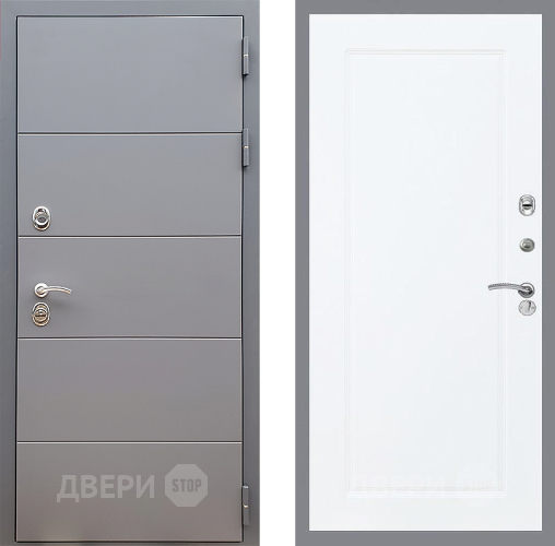 Входная металлическая Дверь Стоп АРТ ГРАФИТ ФЛ-119 Силк Сноу в Истра