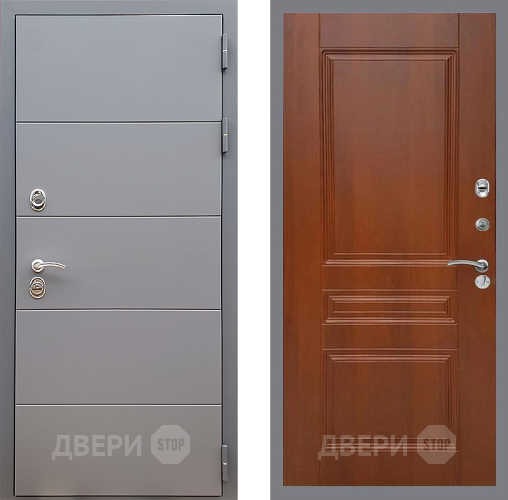 Входная металлическая Дверь Стоп АРТ ГРАФИТ ФЛ-243 Итальянский орех в Истра