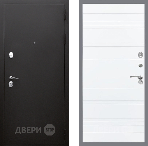 Входная металлическая Дверь Стоп КЛАССИК Шагрень Лайн Силк Сноу в Истра