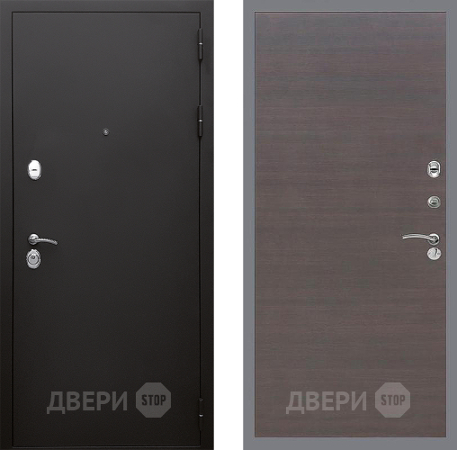 Входная металлическая Дверь Стоп КЛАССИК Шагрень Гладкая венге поперечный в Истра