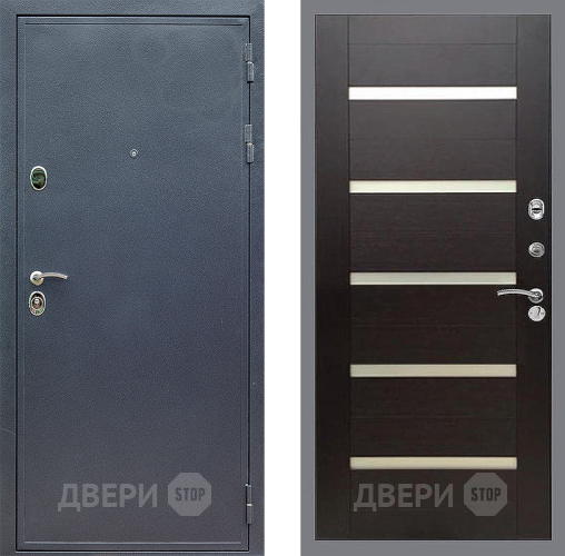 Входная металлическая Дверь Стоп СИЛЬВЕР СБ-14 венге поперечный в Истра