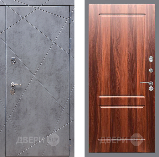 Входная металлическая Дверь Стоп Лучи ФЛ-117 Итальянский орех в Истра