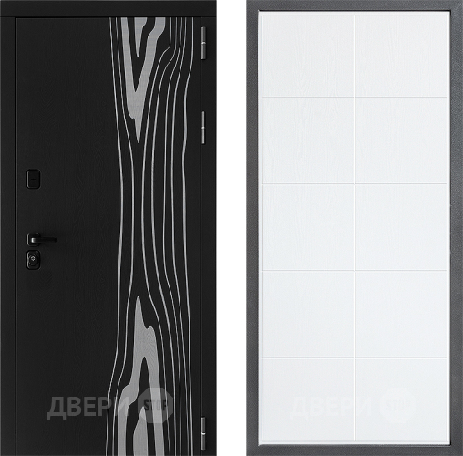 Входная металлическая Дверь Дверной континент ДК-12 ФЛ-Кватро Белое дерево в Истра