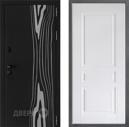 Входная металлическая Дверь Дверной континент ДК-12 ФЛ-243 Альберо Браш серебро в Истра