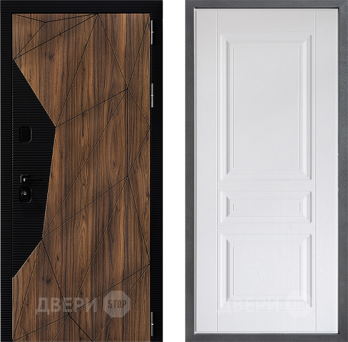 Входная металлическая Дверь Дверной континент ДК-11 ФЛ-243 Альберо Браш серебро в Истра