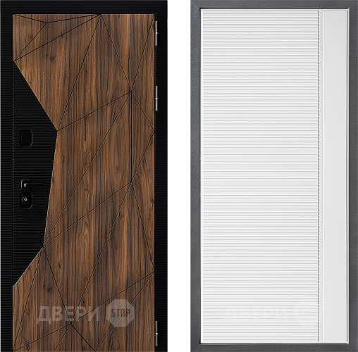 Входная металлическая Дверь Дверной континент ДК-11 ФЛ-757 Белое Стекло Софт милк в Истра