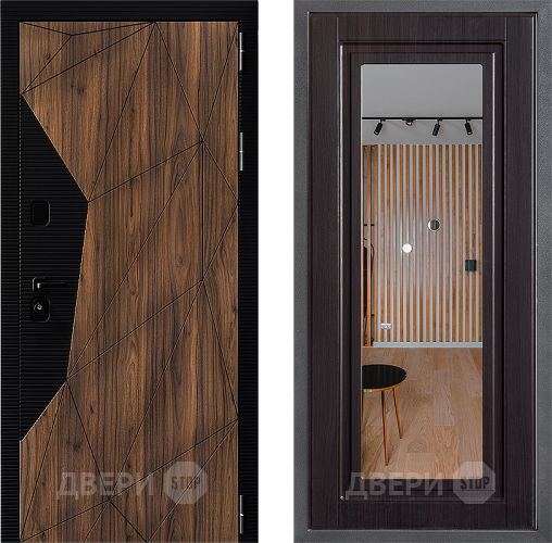 Входная металлическая Дверь Дверной континент ДК-11 ФЛЗ Зеркало Венге в Истра