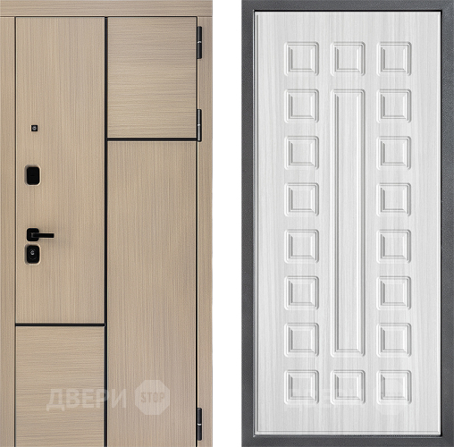 Входная металлическая Дверь Дверной континент ДК-14 ФЛ-183 Сандал белый в Истра