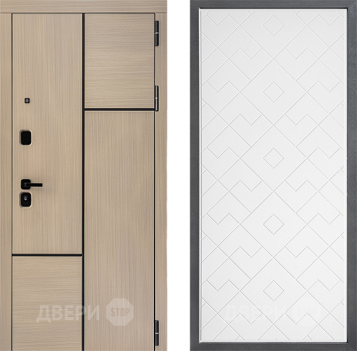 Входная металлическая Дверь Дверной континент ДК-14 ФЛ-Тиффани Белый софт в Истра