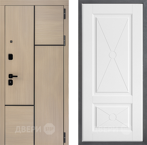 Входная металлическая Дверь Дверной континент ДК-14 ФЛ-617 Софт милк в Истра