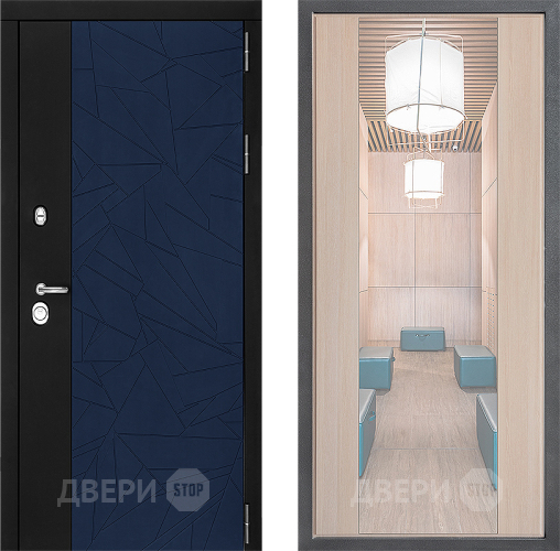 Входная металлическая Дверь Дверной континент ДК-9 ФЛЗ-1 Зеркало Капучино в Истра