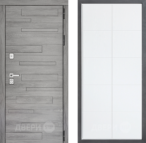 Входная металлическая Дверь Дверной континент ДК-10 ФЛ-Кватро Белое дерево в Истра