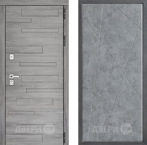 Входная металлическая Дверь Дверной континент ДК-10 ФЛ-655 Бетон серый в Истра
