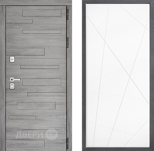 Входная металлическая Дверь Дверной континент ДК-10 ФЛ-655 Белый софт в Истра