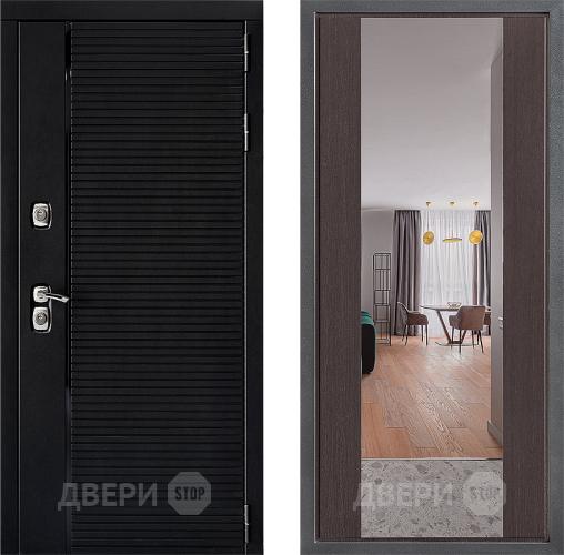 Входная металлическая Дверь Дверной континент ДК-1 ФЛЗ-1 Зеркало Венге в Истра