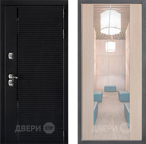 Входная металлическая Дверь Дверной континент ДК-1 ФЛЗ-1 Зеркало Капучино в Истра