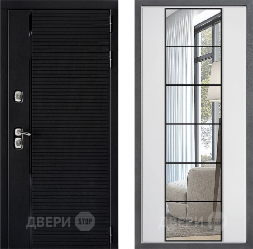 Входная металлическая Дверь Дверной континент ДК-1 ФЛЗ-2 Зеркало Белый софт в Истра