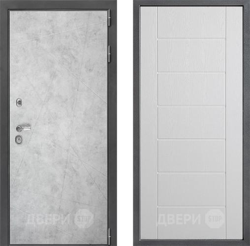 Входная металлическая Дверь Дверной континент ДК-3/743 ФЛ-Лайн Белое дерево в Истра