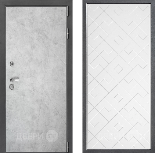 Входная металлическая Дверь Дверной континент ДК-3/743 ФЛ-Тиффани Белый софт в Истра