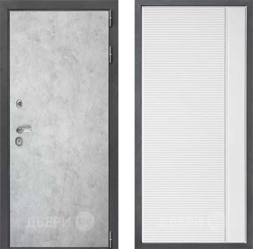 Входная металлическая Дверь Дверной континент ДК-3/743 ФЛ-757 Белое Стекло Софт милк в Истра