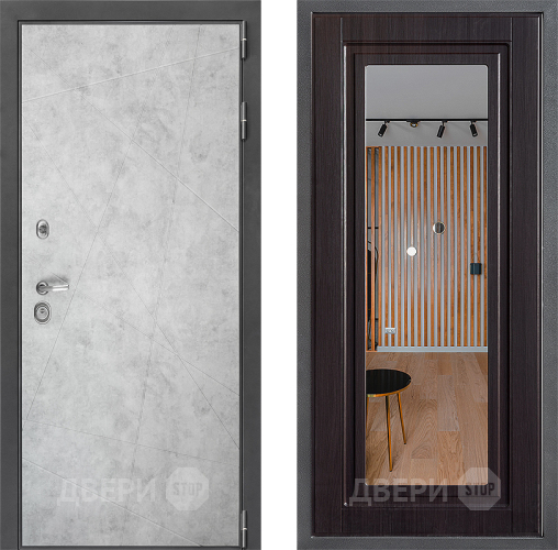 Входная металлическая Дверь Дверной континент ДК-3/743 ФЛЗ Зеркало Венге в Истра