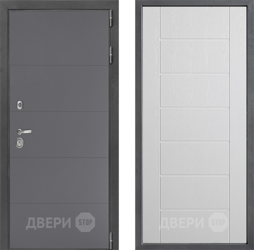 Входная металлическая Дверь Дверной континент ДК-3/649 ФЛ-Лайн Белое дерево в Истра