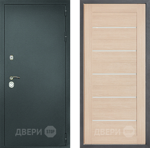 Входная металлическая Дверь Дверной континент Рубикон Серебро Дизайн ФЛ-46 Капучино в Истра