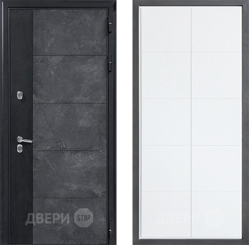 Входная металлическая Дверь Дверной континент ДК-15 Бетон ТЕРМО ФЛ-Кватро Белое дерево в Истра