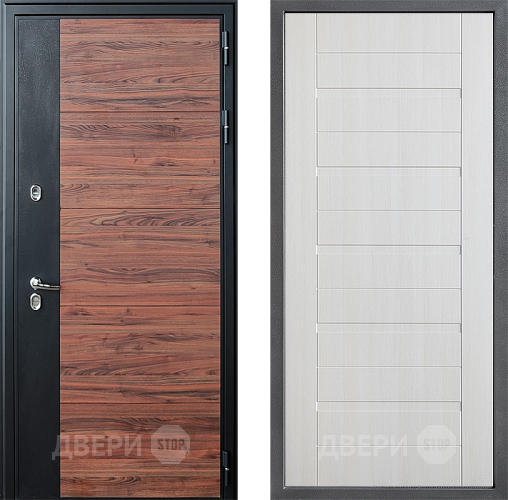 Входная металлическая Дверь Дверной континент ДК-15 Красное Дерево ТЕРМО ФЛ-70 Лиственница белая в Истра