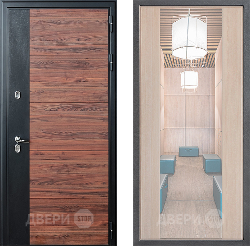 Дверь Дверной континент ДК-15 Красное Дерево ТЕРМО ФЛЗ-1 Зеркало Капучино в Истра