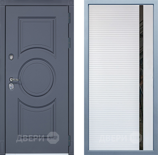 Входная металлическая Дверь Дива МХ-30 STR МХ-45 Белый матовый в Истра