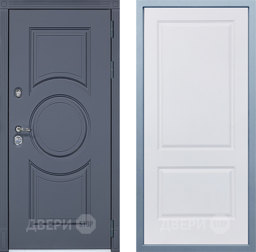 Входная металлическая Дверь Дива МХ-30 STR Д-7 Белый в Истра