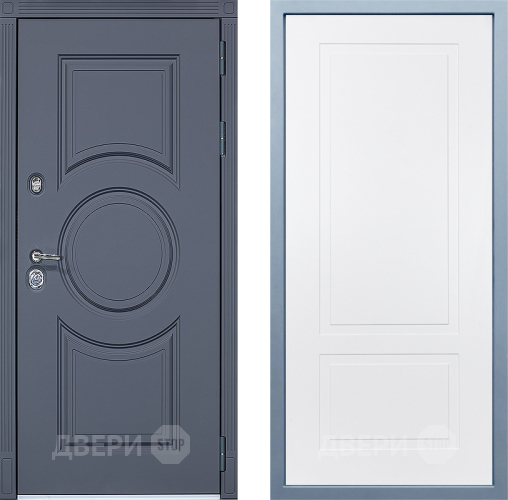 Входная металлическая Дверь Дива МХ-30 STR Н-7 Белый в Истра