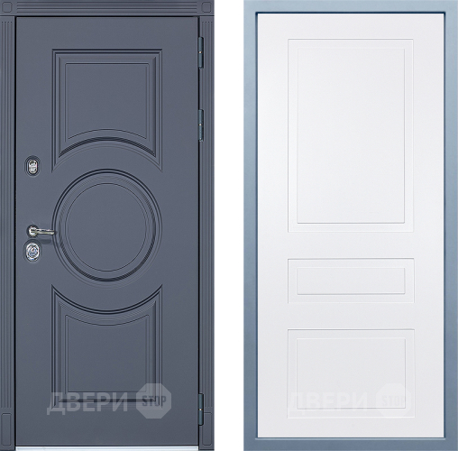 Входная металлическая Дверь Дива МХ-30 STR Н-13 Белый в Истра