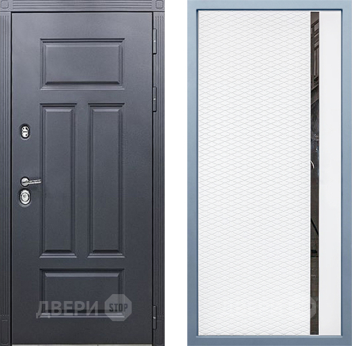 Входная металлическая Дверь Дива МХ-29 STR МХ-47 Белый матовый в Истра