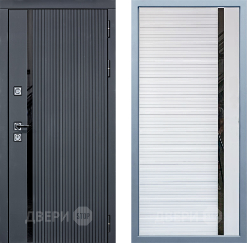 Входная металлическая Дверь Дива МХ-46 STR МХ-45 Белый матовый в Истра