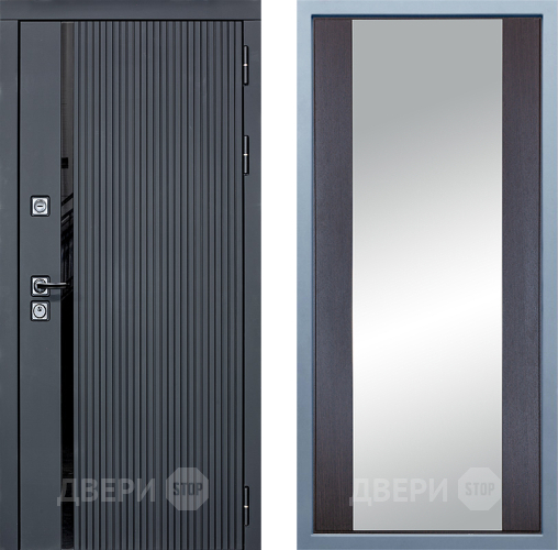 Входная металлическая Дверь Дива МХ-46 STR Д-15 Зеркало Венге в Истра