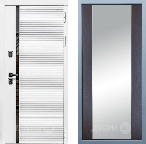 Дверь Дива МХ-45 Белая STR Д-15 Зеркало Венге в Истра