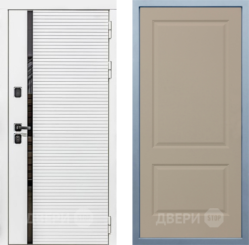 Входная металлическая Дверь Дива МХ-45 Белая STR Д-7 Шампань в Истра