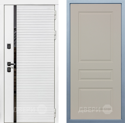Входная металлическая Дверь Дива МХ-45 Белая STR Д-13 Шампань в Истра