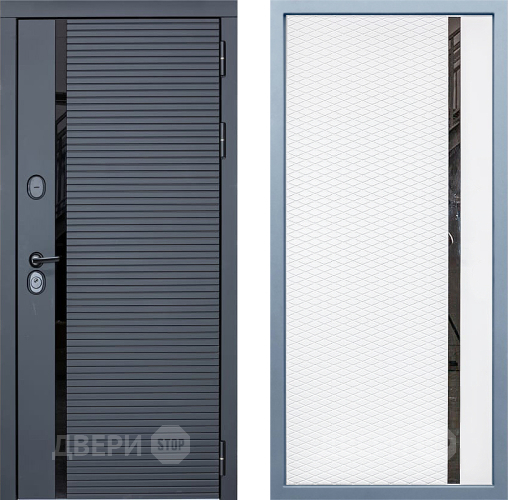 Входная металлическая Дверь Дива МХ-45 STR МХ-47 Белый матовый в Истра