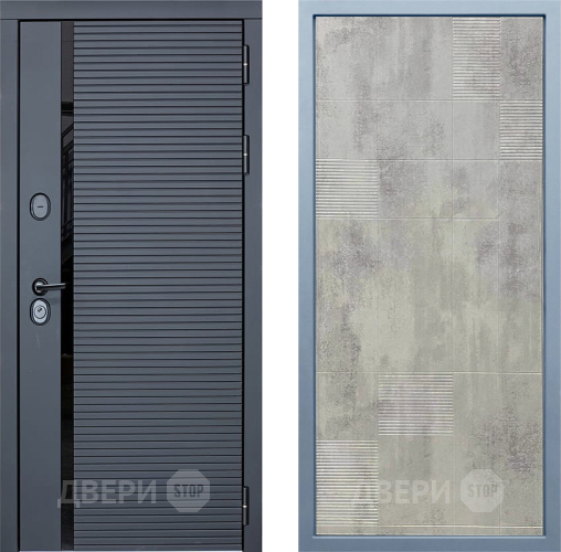 Входная металлическая Дверь Дива МХ-45 STR Д-4 Бетон темный в Истра